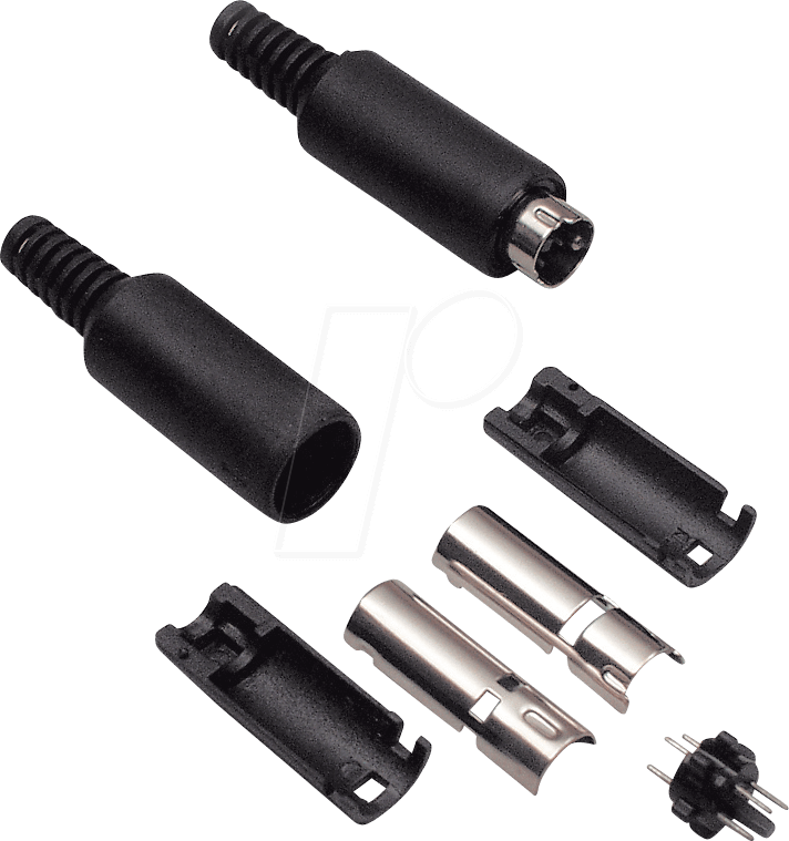Mini Din Stecker 4 Pol - Mini Din Stecker 6 Polig (712x759), Png Download