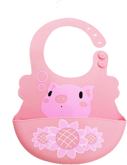 Silicone Bib Pig (640x640), Png Download