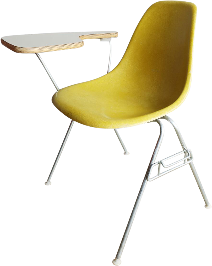 Eames Shell School Desk Chair For Herman Miller Chairish - Chair (984x1238), Png Download