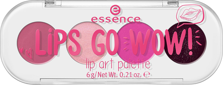Lips Go Wow Lip Art Palette - Poster (911x350), Png Download