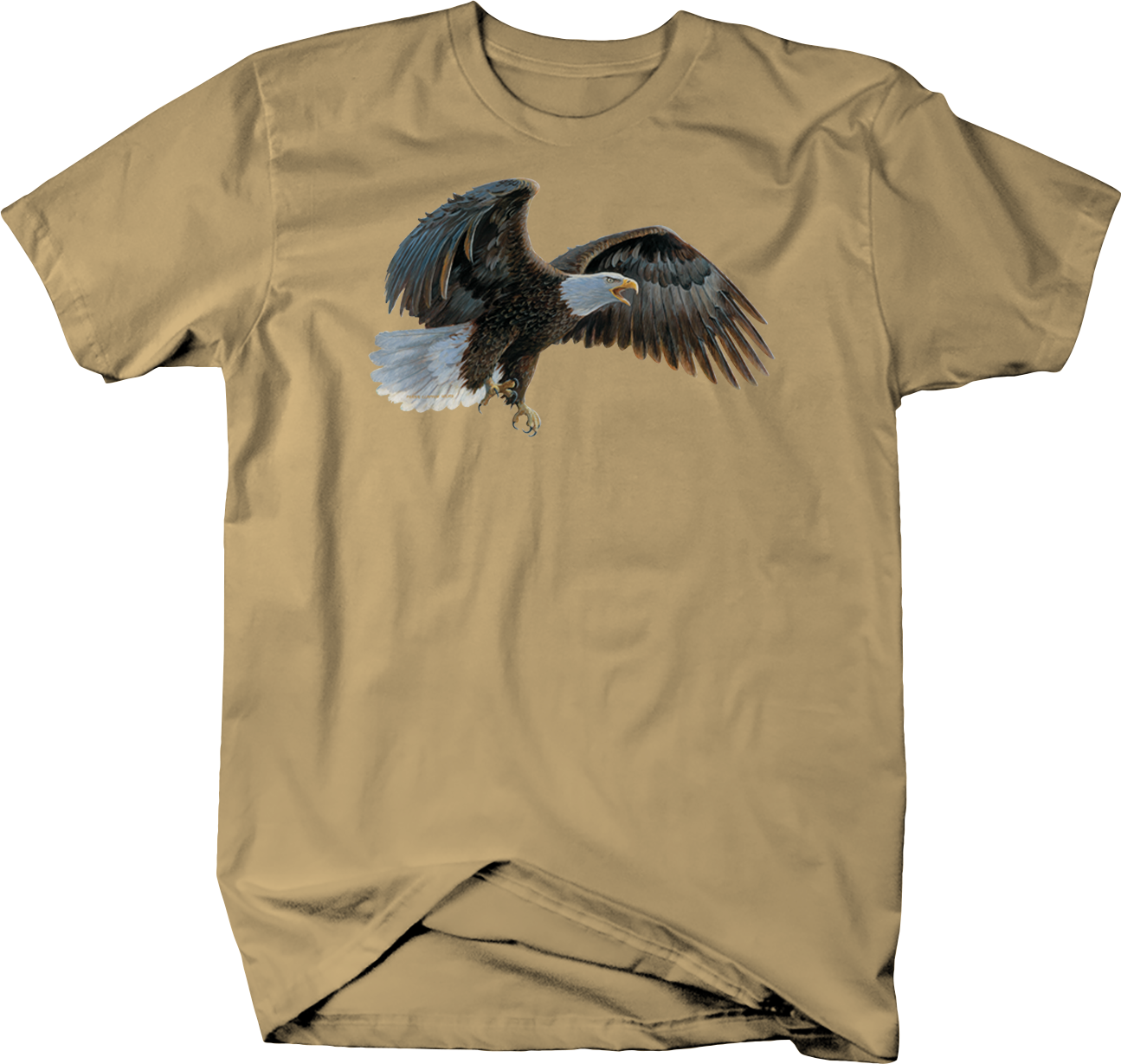American Eagle Flying Patriotic Freedom Custom Tshirt - Shirt (1295x1229), Png Download