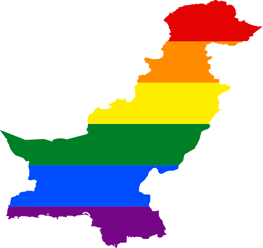 Lgbt Flag Map Of Pakistan - Lgbt Pakistan Flag (1099x1038), Png Download