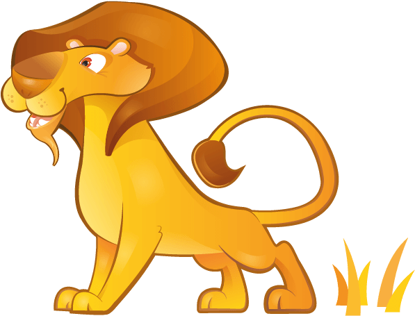 Lion - Cartoon (700x700), Png Download
