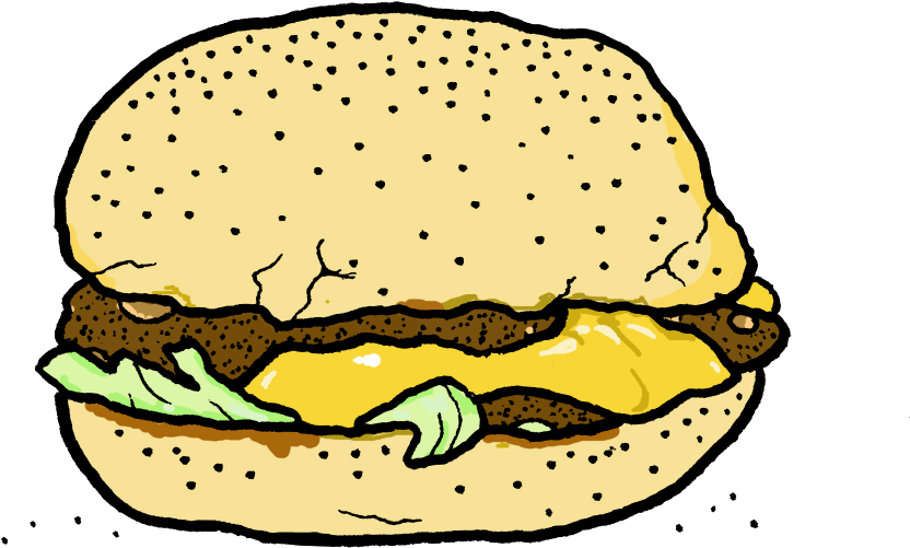 Burger - Fast Food (929x654), Png Download