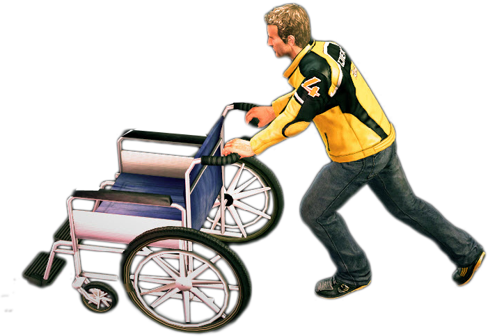 Dead Rising Wheelchair Alternate (701x483), Png Download