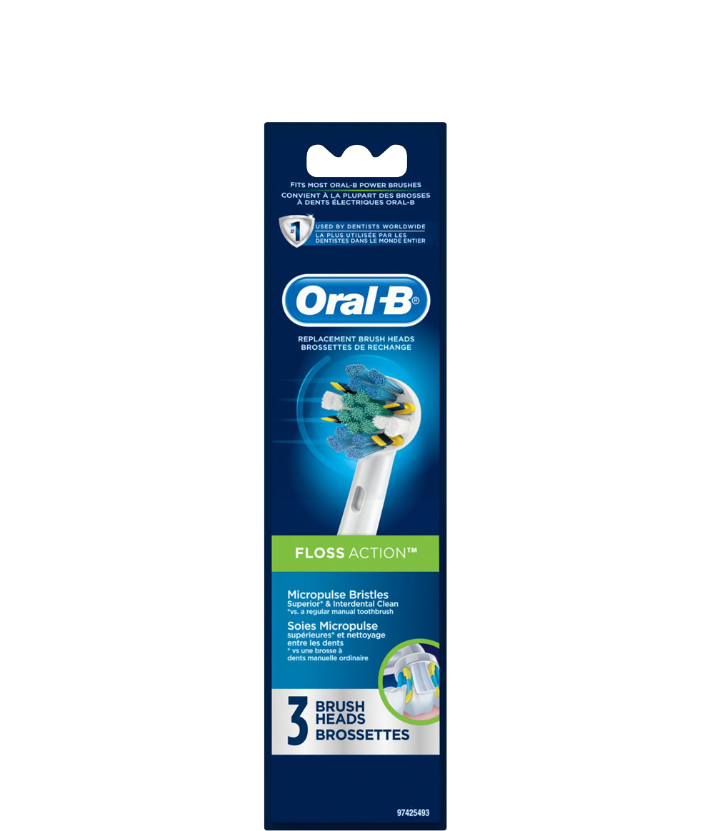 Oral B Floss Action Replacement Electric Toothbrush - Oral B Replacement Brush Heads (1000x1333), Png Download