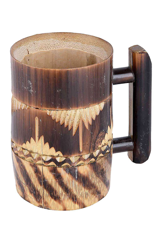 Bamboo Beer Mug - Wood (500x750), Png Download