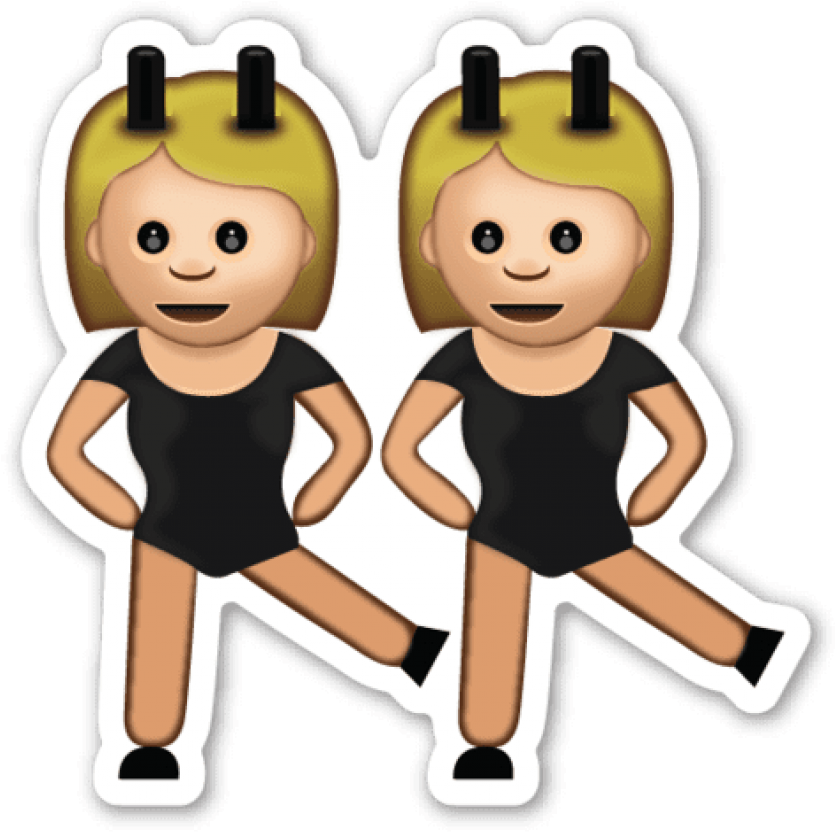Free Png Download Emoji Twins Png Images Background - Dancing Twins Emoji Png (850x845), Png Download
