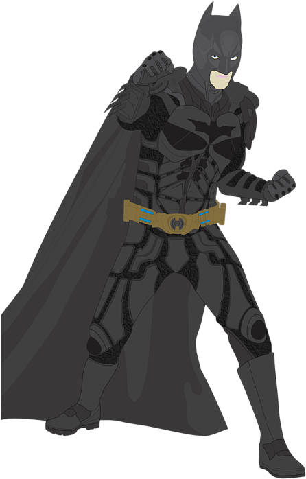The Dark Knight By - Cartoon (452x700), Png Download