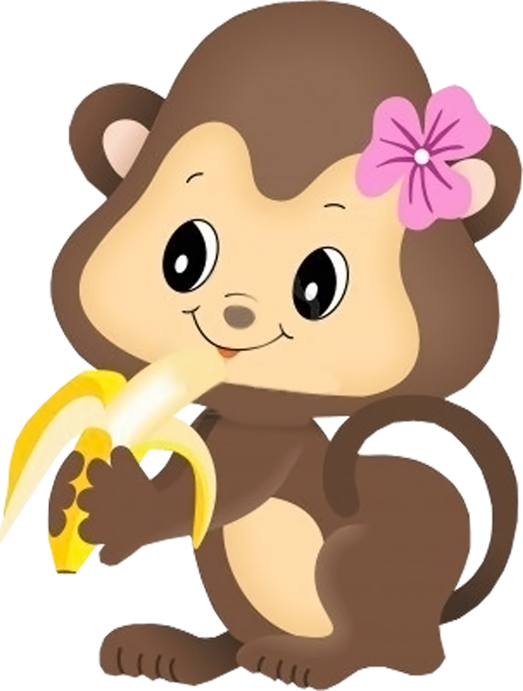 Resultado De Imagen De Imagenes De Monos Animados Monkey - Baby Monkey Girl Clipart (759x1002), Png Download