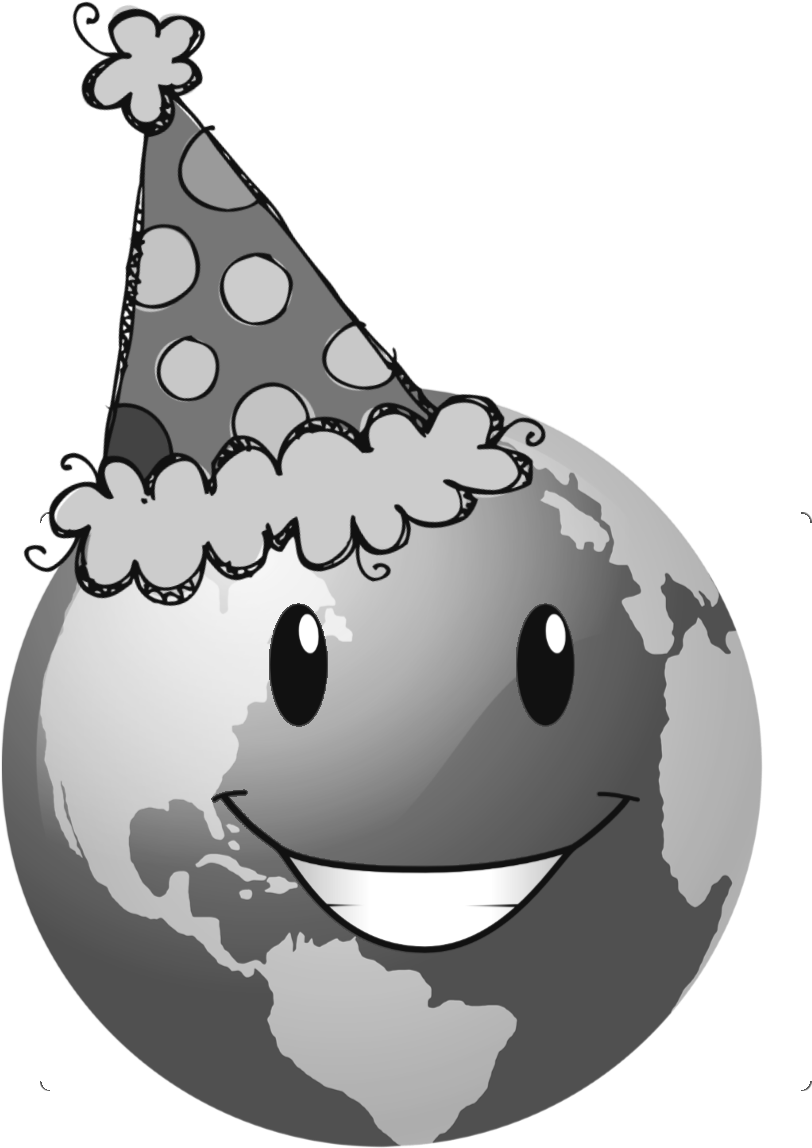 Birthday Party For The World - World Globe Vector Png (931x1237), Png Download