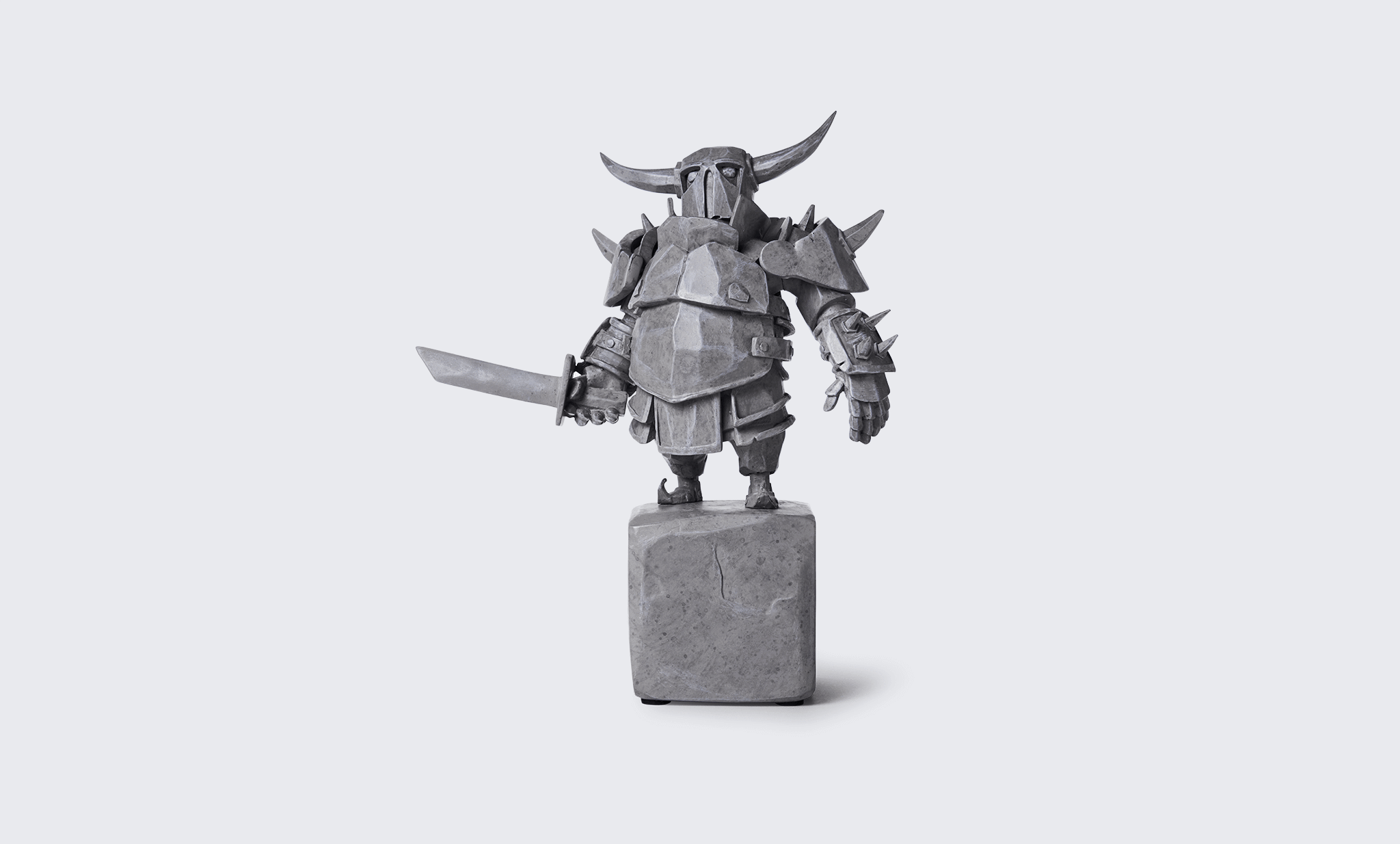 皮卡超人石像 - Statue Pekka Clash Royale (2048x1234), Png Download