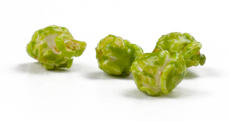 Green Apple Popcorn - Green Popcorn Png (800x424), Png Download