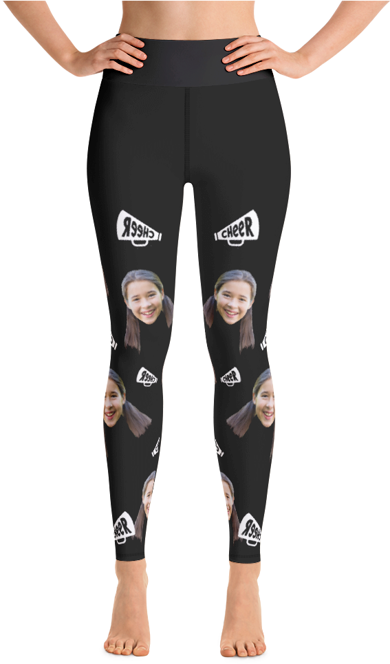 Megaphone Custom Face Yoga Leggings - Yoga Pants (1000x1000), Png Download