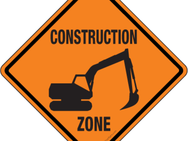Cone Clipart Under Construction - Construction Clipart Black And White (640x480), Png Download