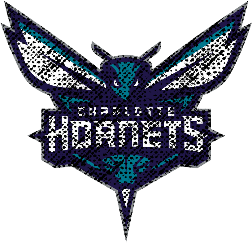 Charlotte Hornets 2015-pres Primary Logo Distressed - Charlotte Hornets Hd Logo (822x1086), Png Download