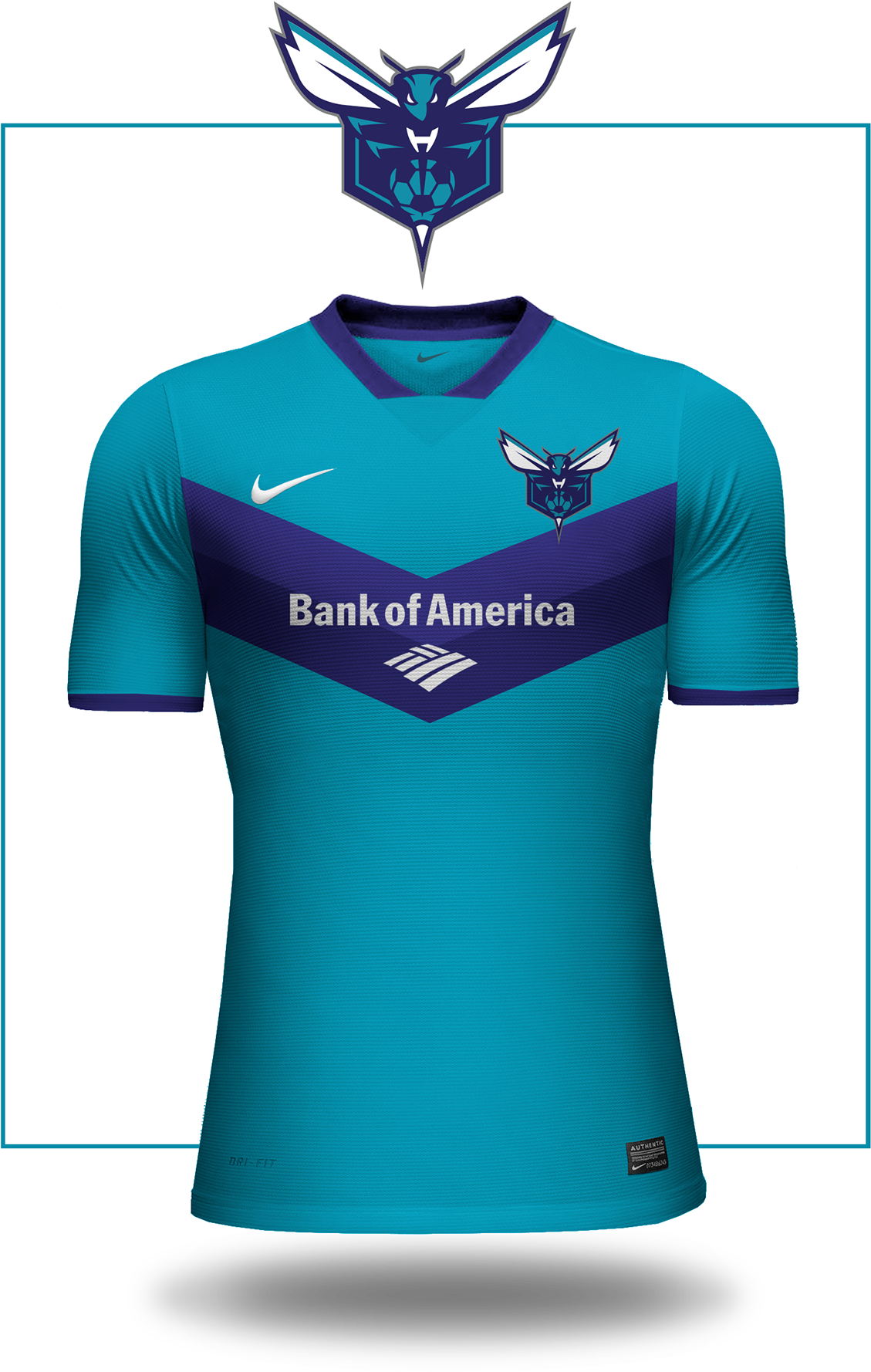 Charlotte Hornets Sponsored By Bank Of America - Charlotte Hornets (1240x1980), Png Download