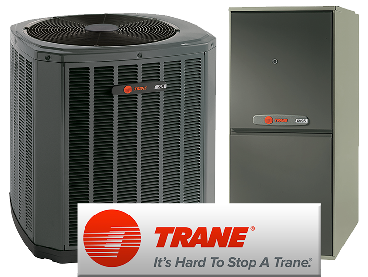 Image Of Furnace And Air-conditioning Unit With Trane - Trane (767x587), Png Download
