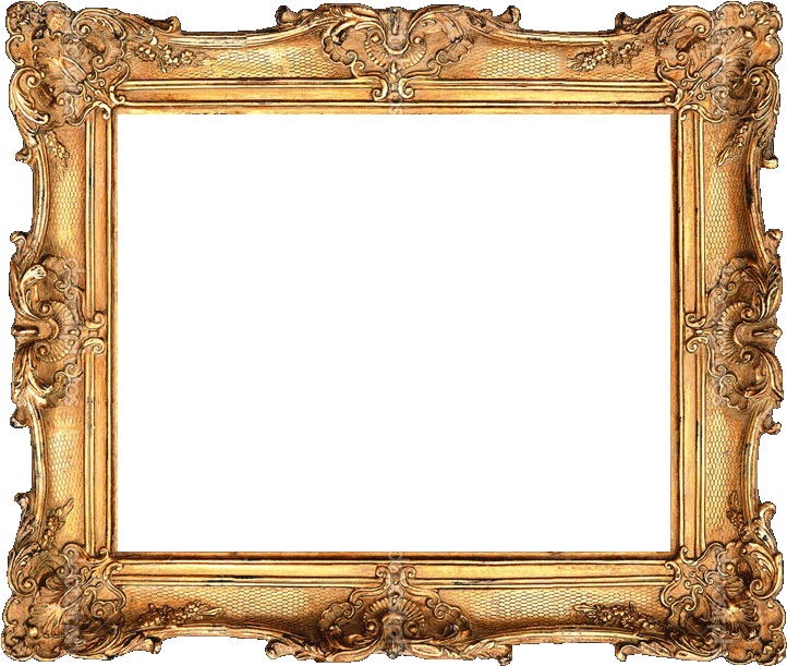 Moldura - Old Fashion Picture Frame (722x611), Png Download
