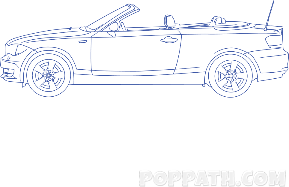 Choose The Best Color You Like And Shade In The Convertible - Convertible (1000x1000), Png Download