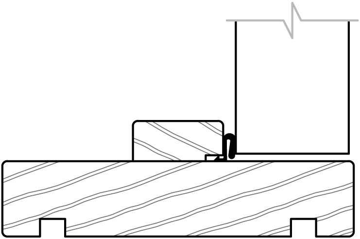 Fire Door Jamb - Grooved Jamb (741x492), Png Download