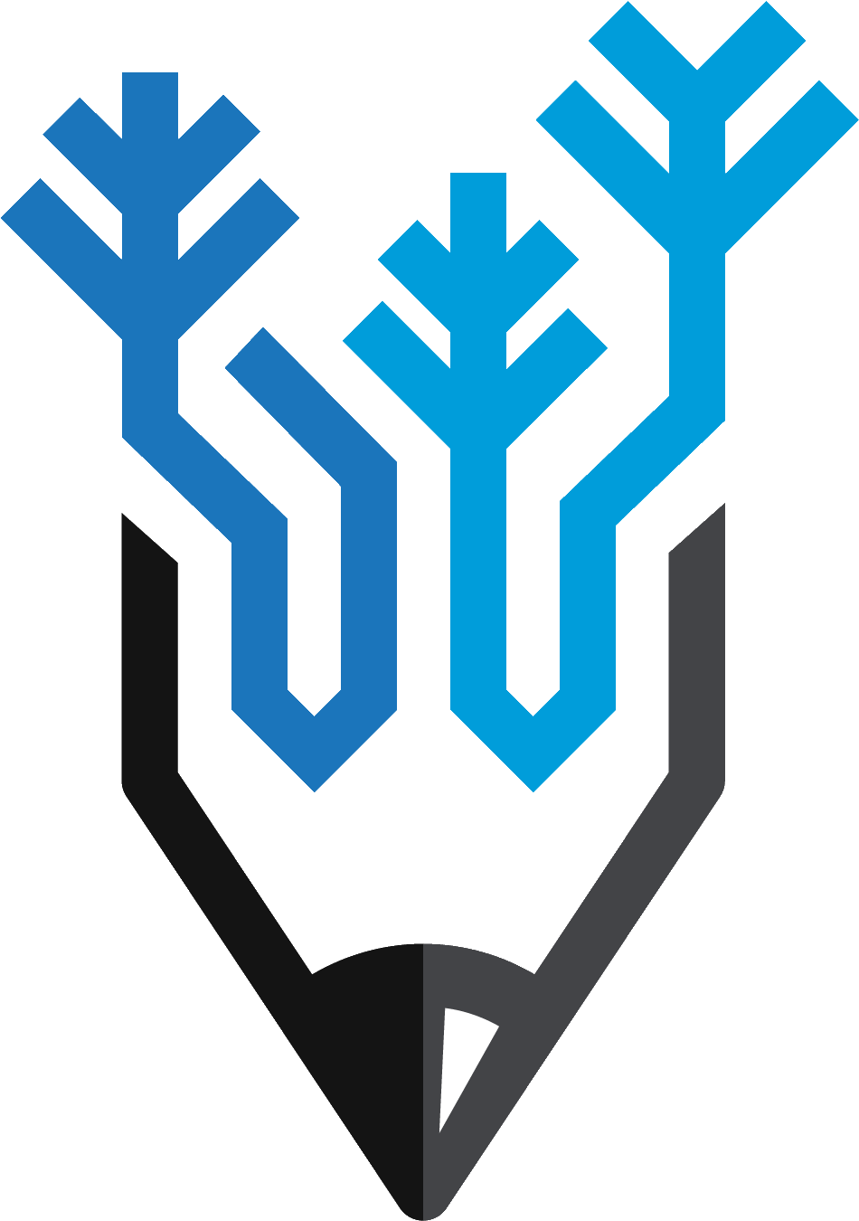 Bluebar - S Logo Pencil Design (966x1425), Png Download