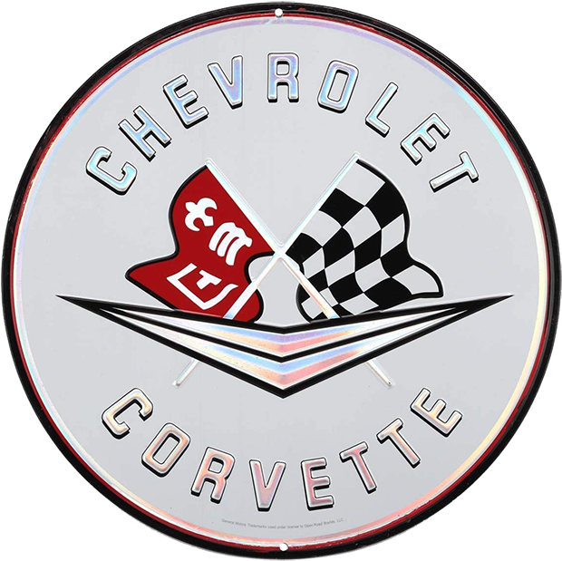 Corvette Heritage Metal Sign - Corvette (650x650), Png Download