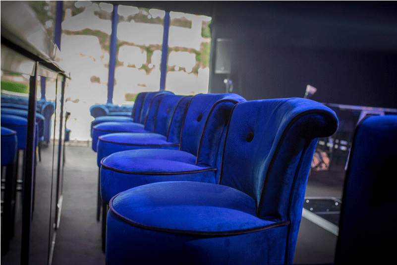 Royal Blue George Velvet Bar Stool - Royal Blue Blue Velvet Bar Stool (800x800), Png Download