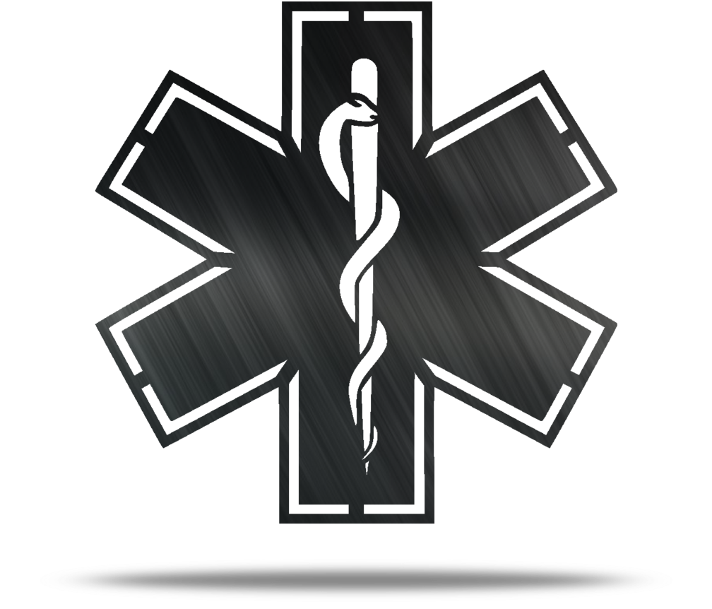 Star Of Life Metal Wall Art - Red Star Of Life (1024x1024), Png Download