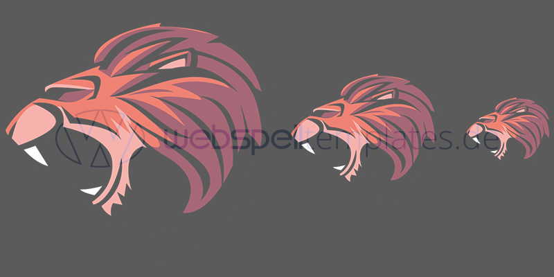Clan Logo Vector Sizes L034 Mascot Lion - Charging Active (800x400), Png Download