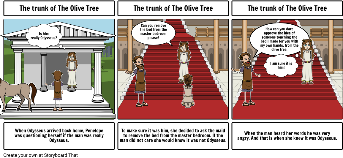 The Trunk Of The Olive Tree - Cartoon (1164x549), Png Download