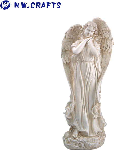 European Small Garden Sculpture White Standing Female - Figurine (700x700), Png Download