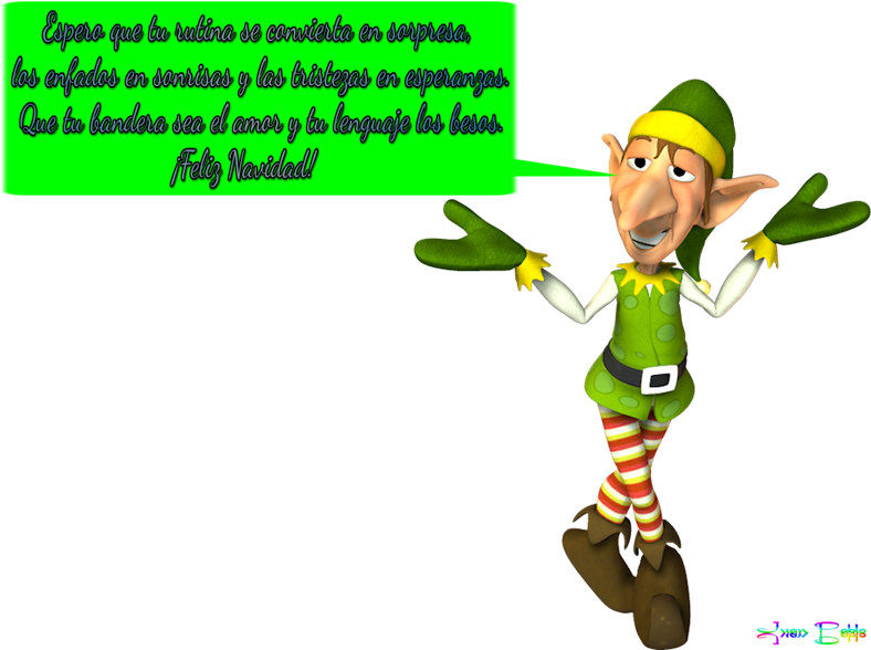 Frase Fondo Transparente - Duenda De Santa Claus (800x600), Png Download
