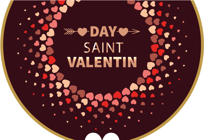 St Valentin Rond - Valentine's Day (800x489), Png Download