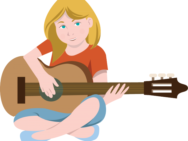 Guitar Player Cartoon - Playing Guitar Clipart Transparent (640x480), Png Download