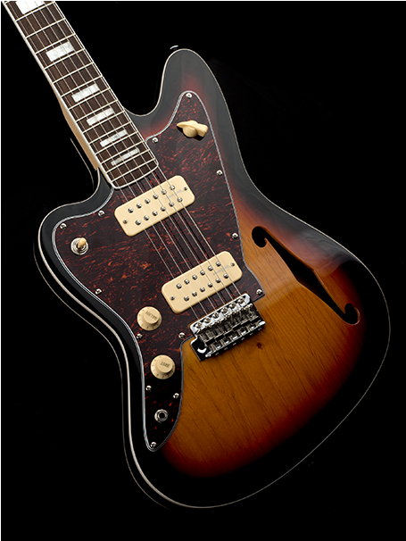 Revelation Rjt 60 Thin Line Left Hand Sunburst 760 - Electric Guitar (605x605), Png Download