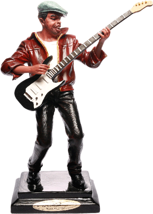 Electric Guitar Player Music Figure Figurine - Musicians Action Figure (600x900), Png Download