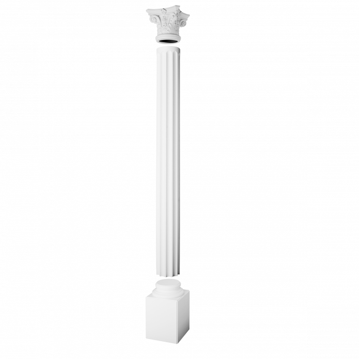 K1002 Slim Fluted Shaft - Column (700x700), Png Download