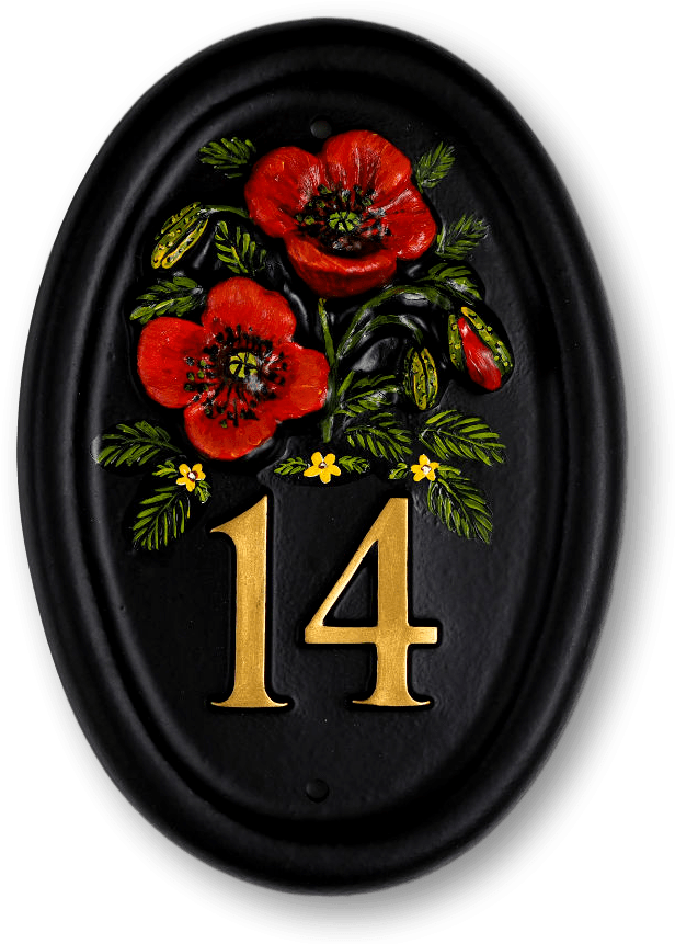 Poppies House Sign - Poppy (644x885), Png Download