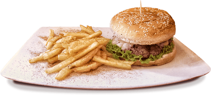 Hamburguesa De La Casa - French Fries (758x485), Png Download