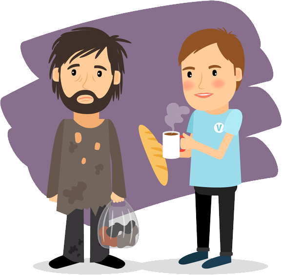 It Is Possible To Dedicate A Little More Of Your Time - Vector Homeless (578x564), Png Download