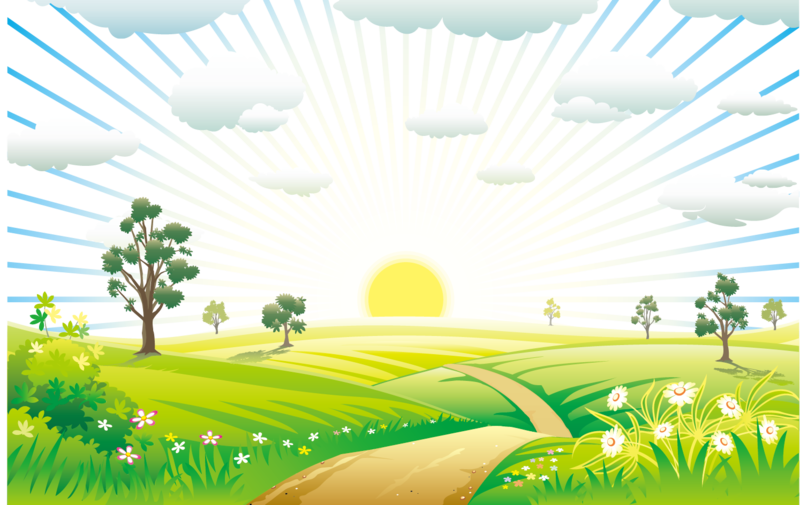 Sunrise Png Image Hd - Good Morning Cartoon Background (800x505), Png Download