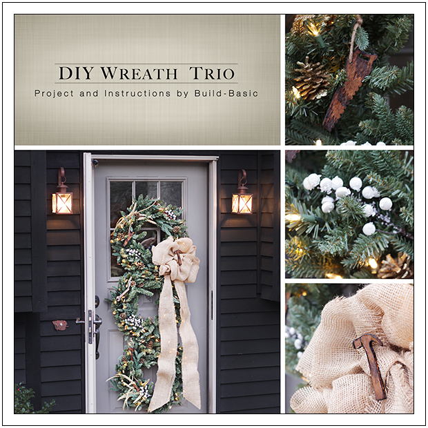 Diy Holiday Wreath Trio By Build Basic - Fir (620x620), Png Download