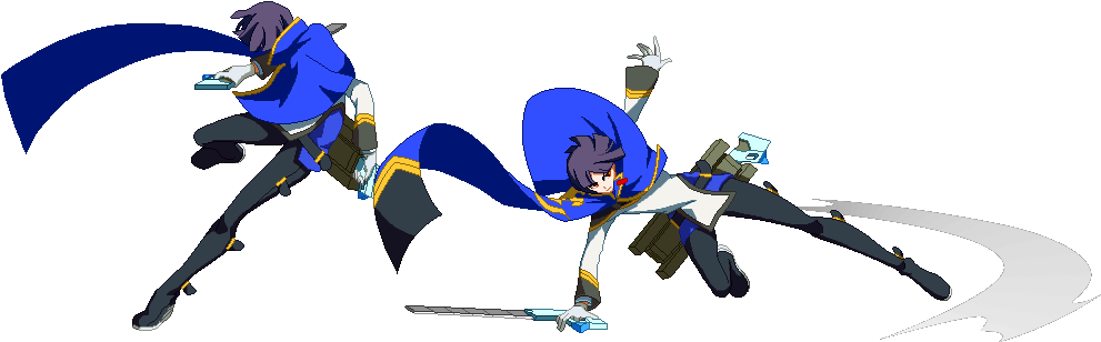 Bbcf Hibiki Hiyokujin Ten-earth - Cartoon (1000x320), Png Download
