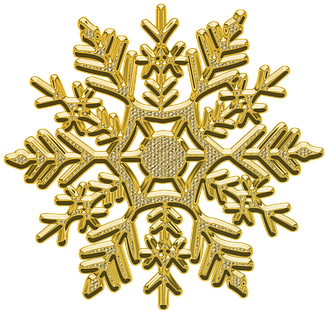 Copos De Nieve Dorados Png (720x720), Png Download