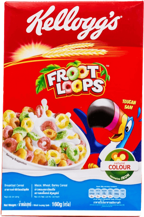 Kellogg's Cereal Froot Loops 160 Gm (1000x1000), Png Download