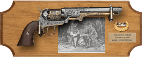 Generals Lee And Jackson Collector's Wood Display Plaque - Firearm (555x555), Png Download