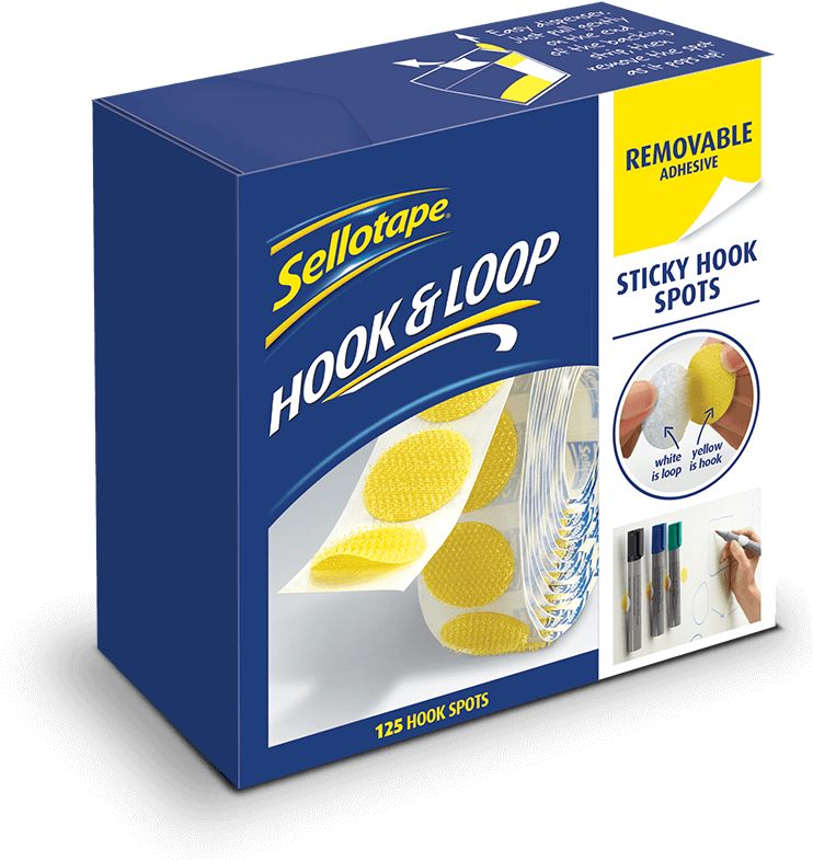 Hook And Loop 12 Sets - Sellotape Sticky Hook Loop (815x1151), Png Download