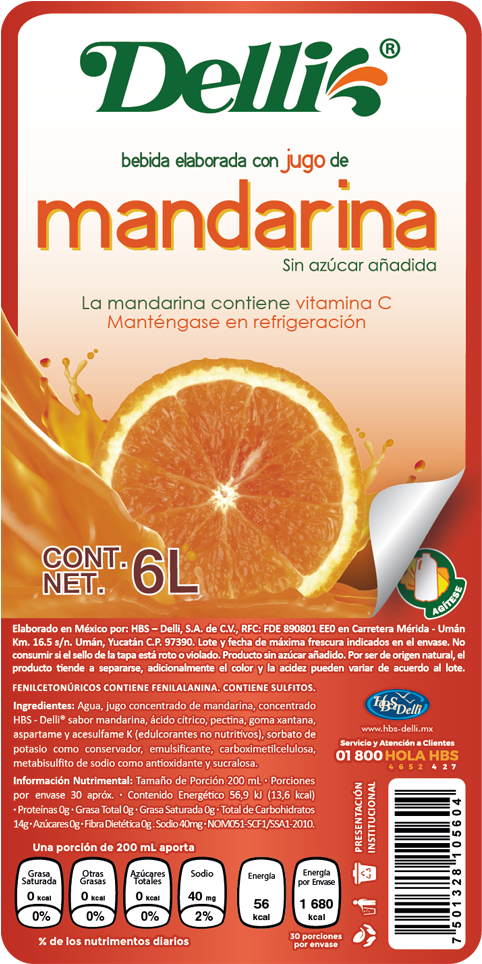 Etiqueta Frente 127 - Acidez De La Toronja (1000x1000), Png Download