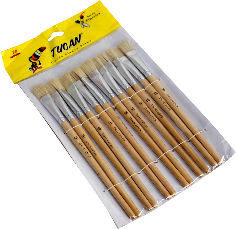 Pincel Cerda Blanca Plana - Match (900x900), Png Download